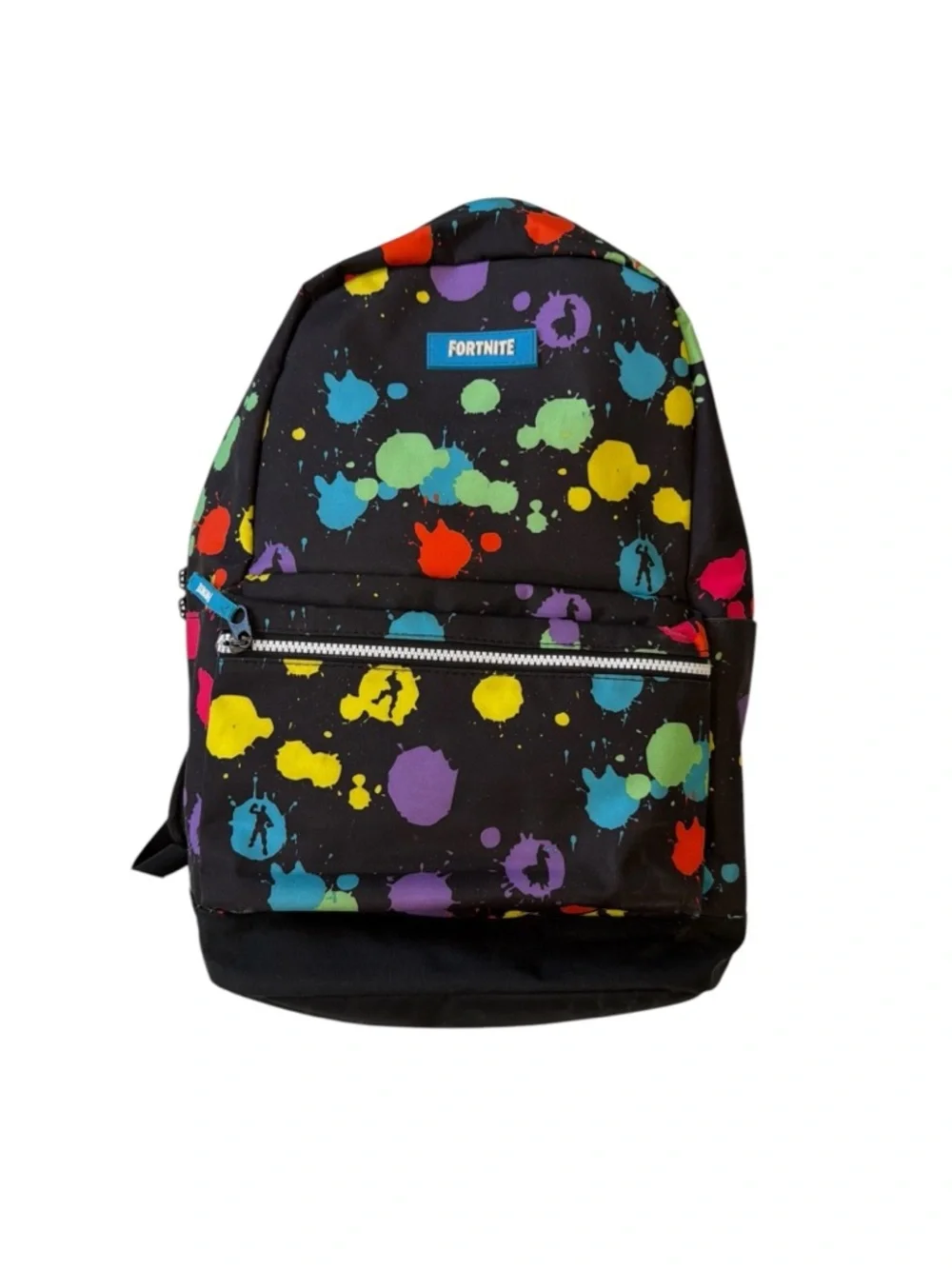 Fortnite Backpack Unisex Multi-Color Paint Splatter Zipper Closure Gamer Bag